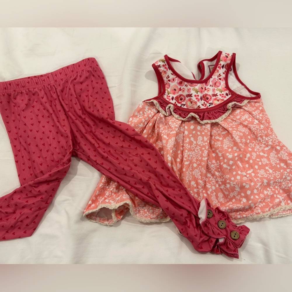 Cheeky Plum Pink and Red Kids Matching Set
